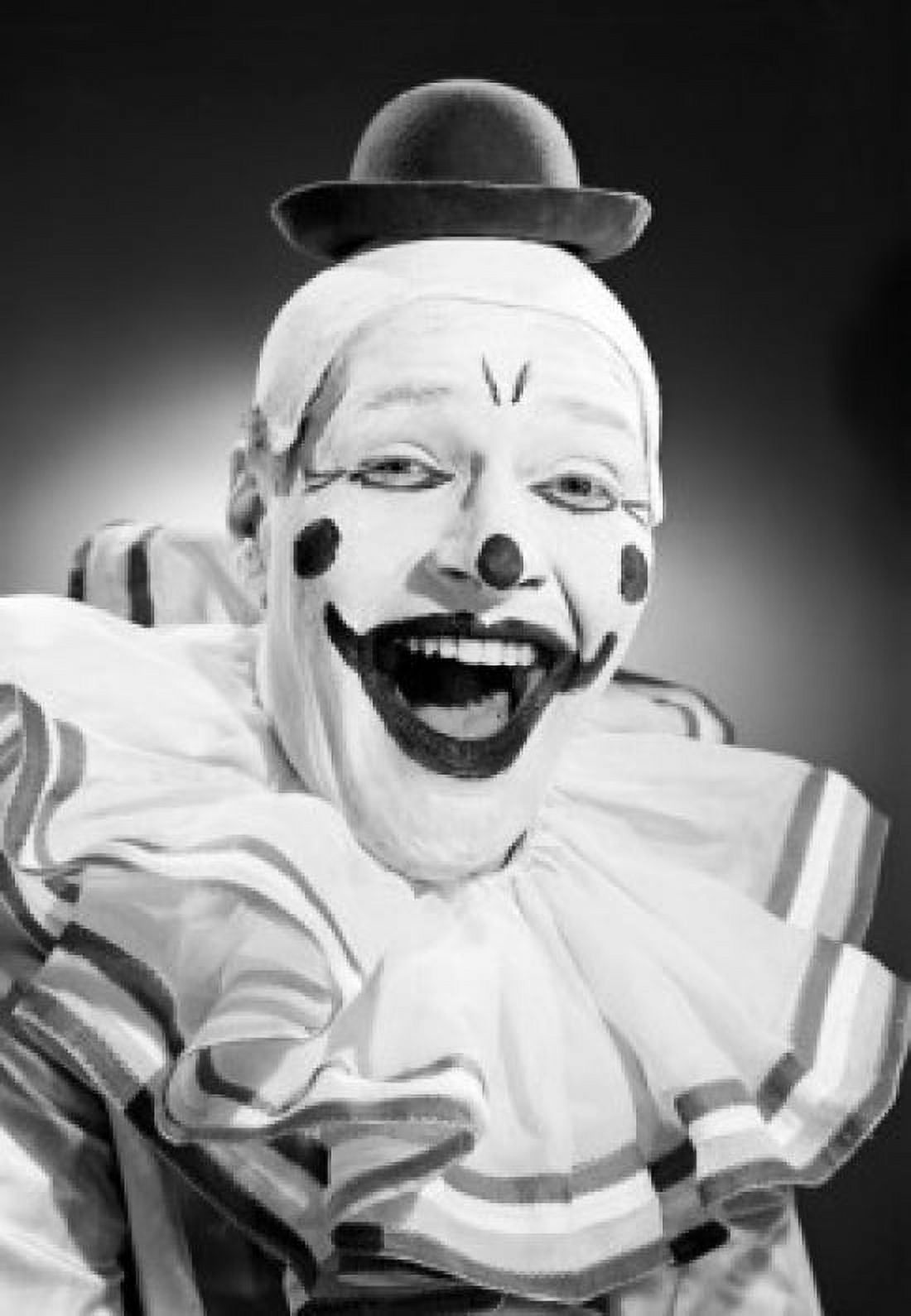 Studio portrait of clown laughing Canvas Art - (24 x 36)