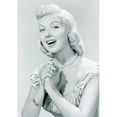 thumbnail image 1 of Studio portrait of content young woman Poster Print (18 x 24), 1 of 4