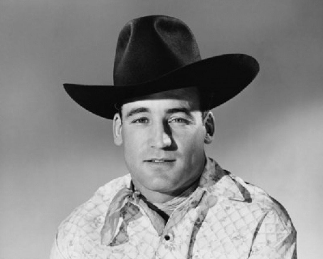 Studio portrait of cowboy Canvas Art - (18 x 24)