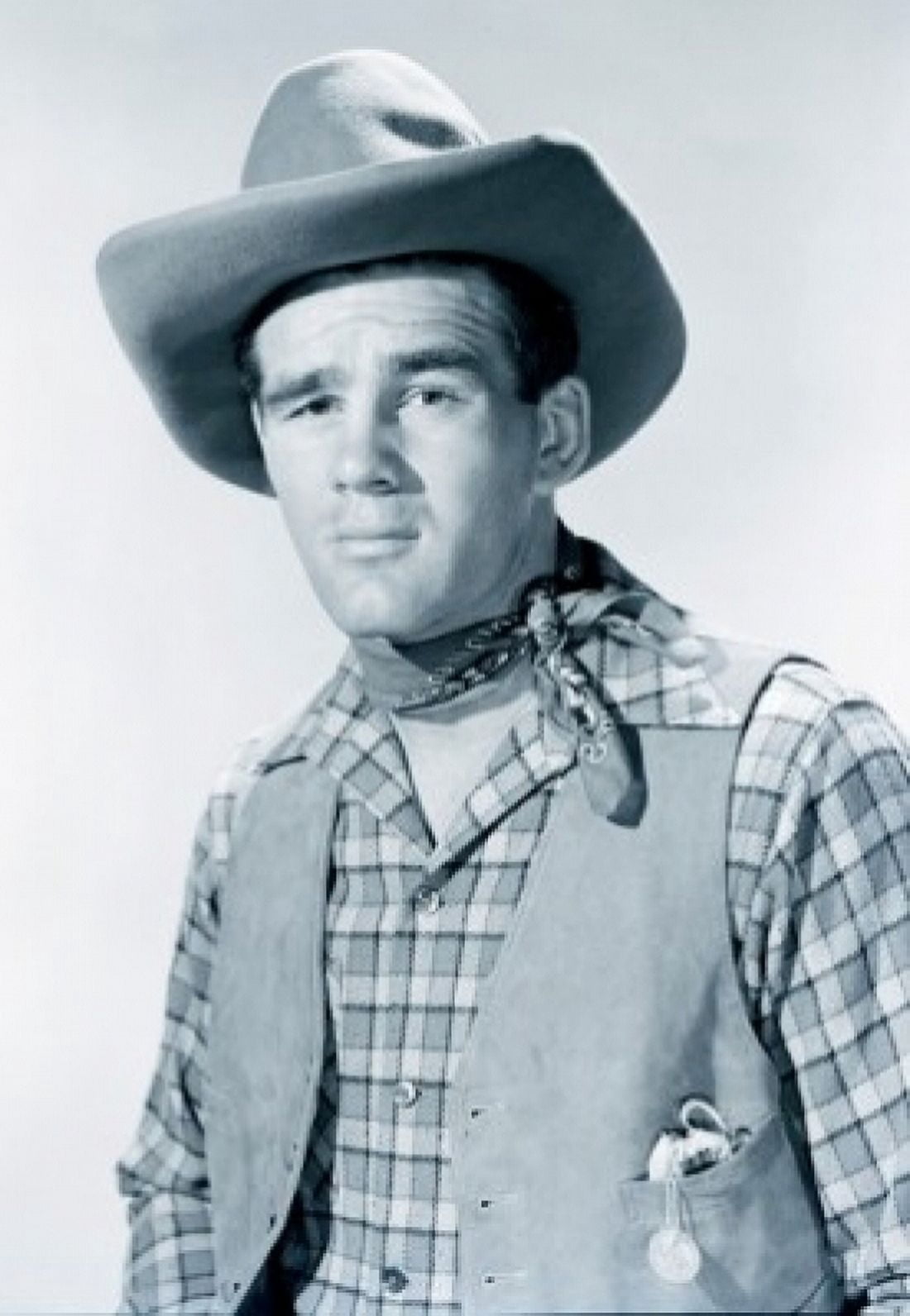 Studio portrait of cowboy Canvas Art - (24 x 36)