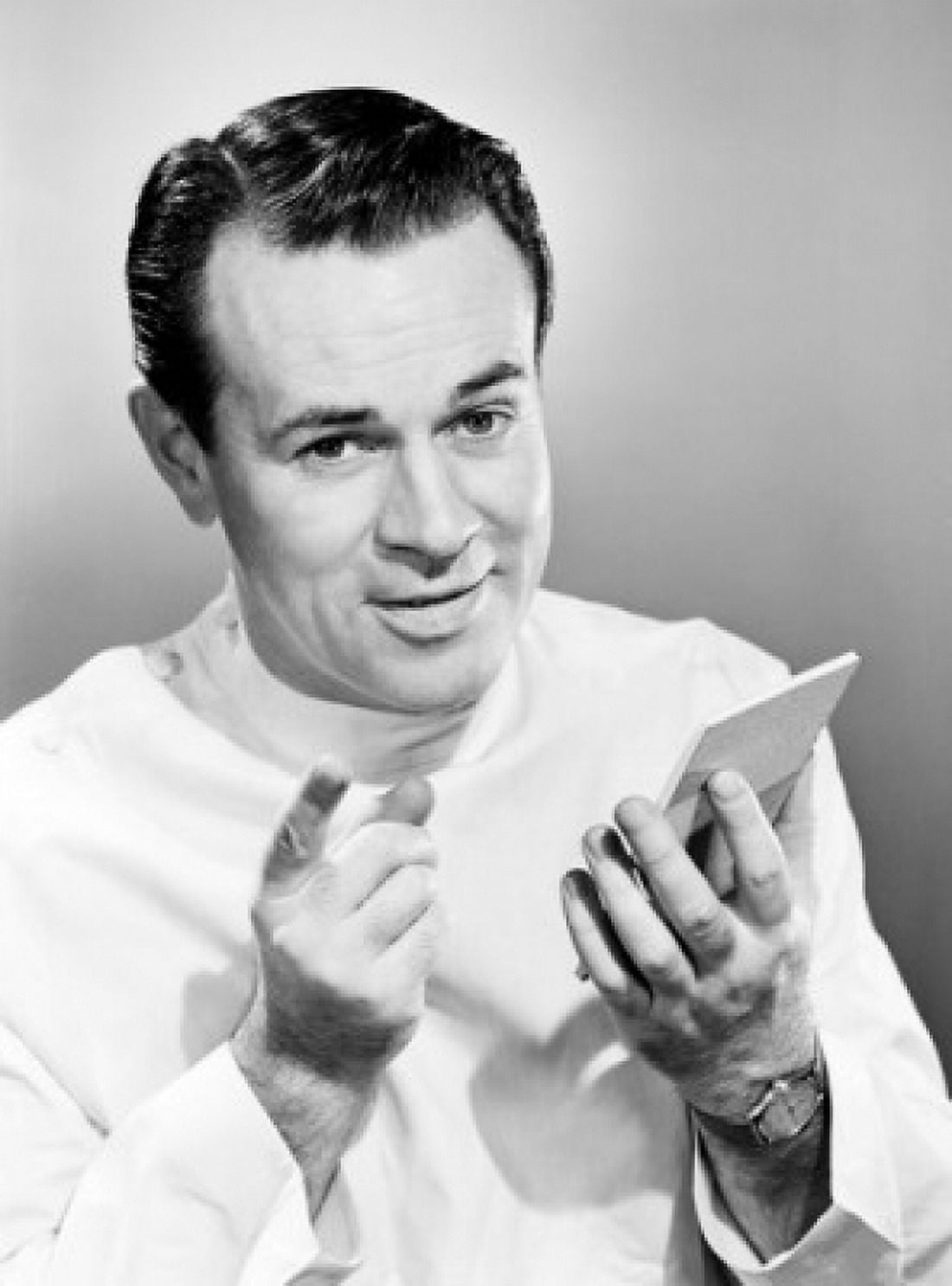 Studio portrait of doctor pointing Canvas Art - (24 x 36)