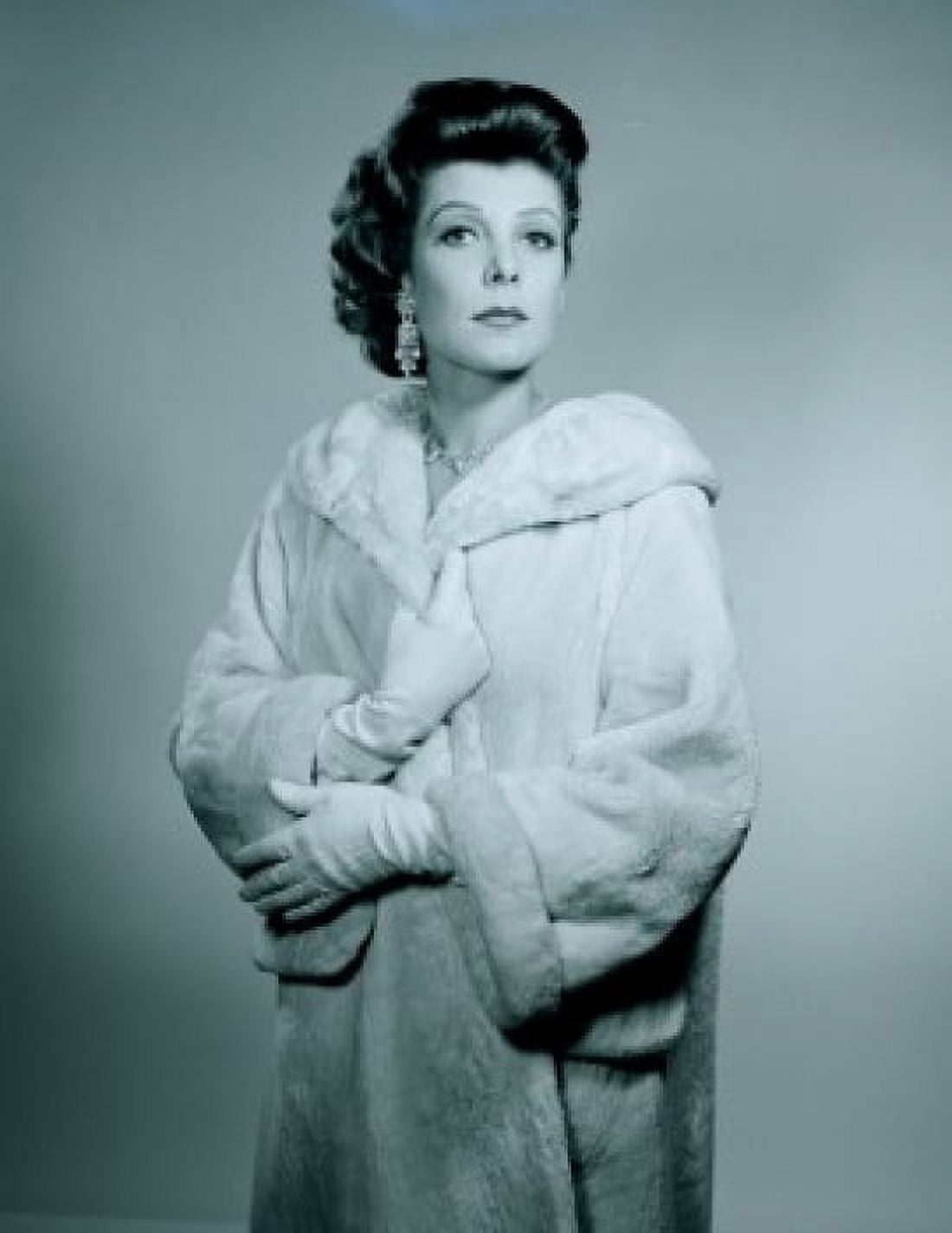 Studio portrait of elegant woman wearing fur coat Canvas Art - (24 x 36)