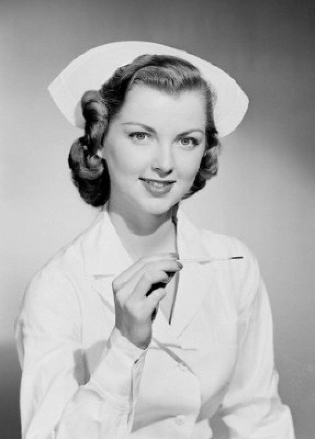 Studio portrait of female nurse Canvas Art - (18 x 24)