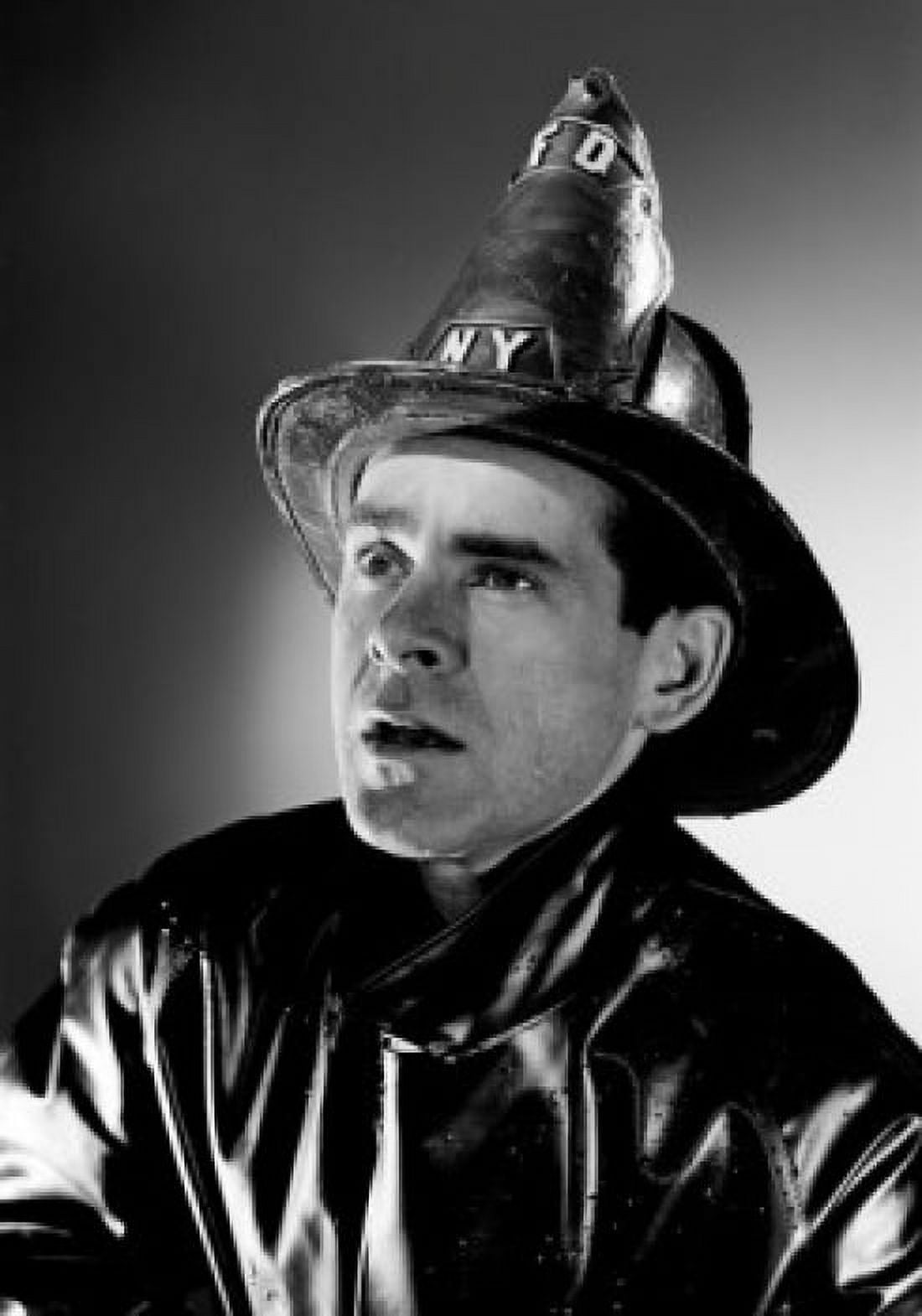 Studio portrait of firefighter Canvas Art - (24 x 36)