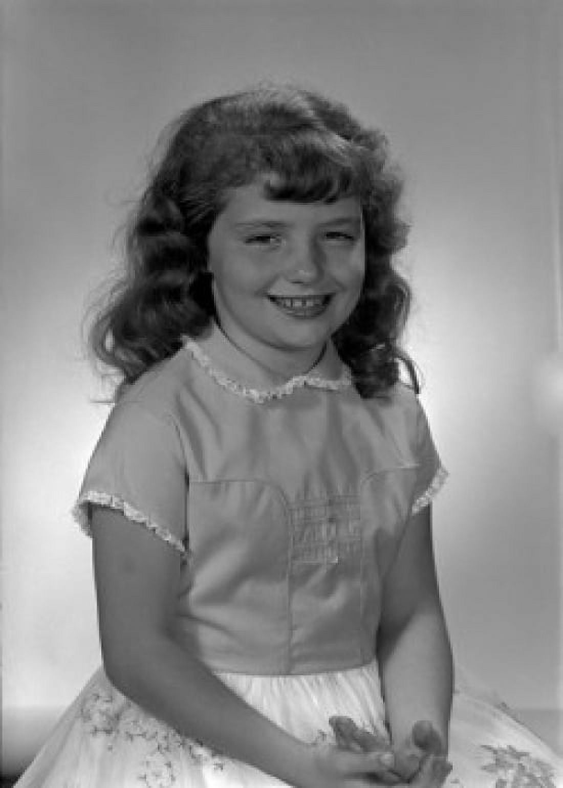 Studio portrait of girl wearing dress Canvas Art - (18 x 24)