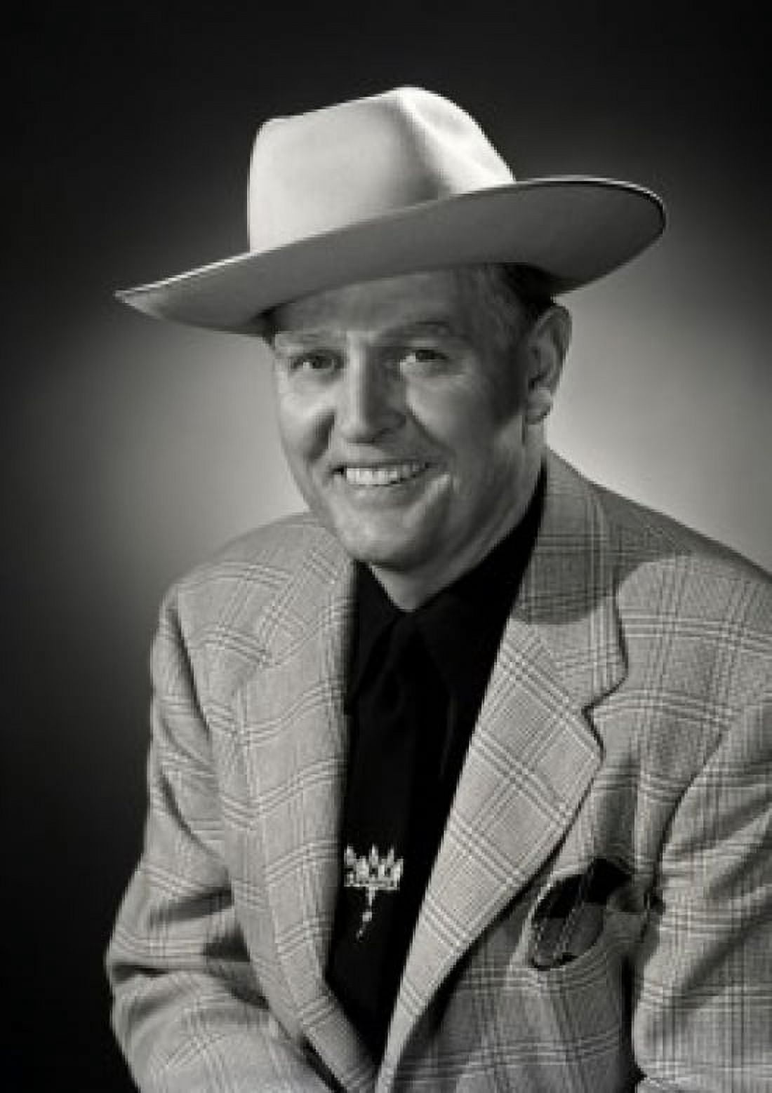 Studio portrait of man wearing cowboy hat Canvas Art - (24 x 36)
