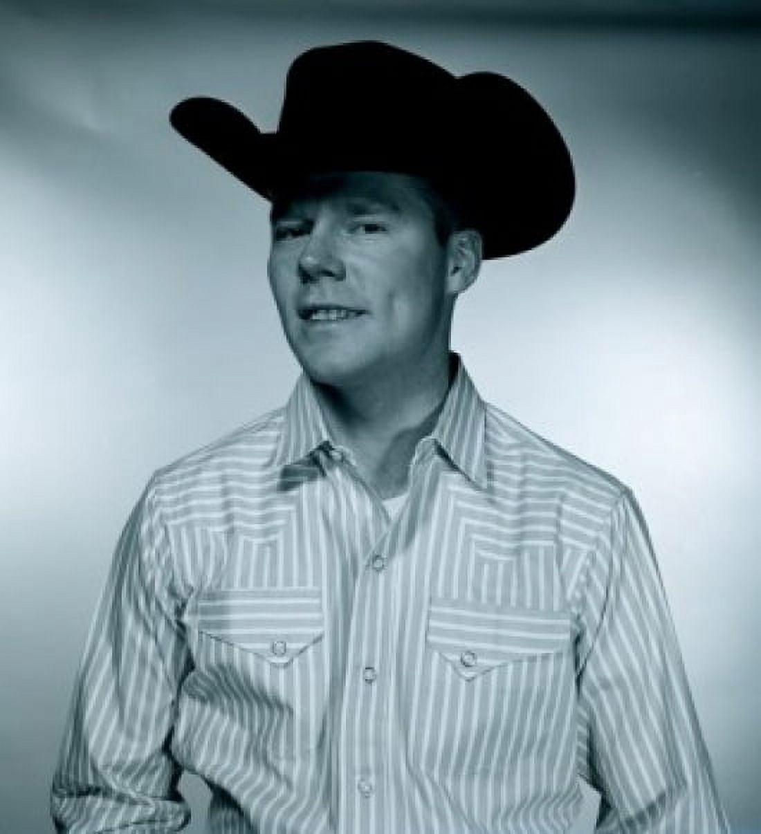 Studio portrait of man wearing cowboy hat Canvas Art - (24 x 36)