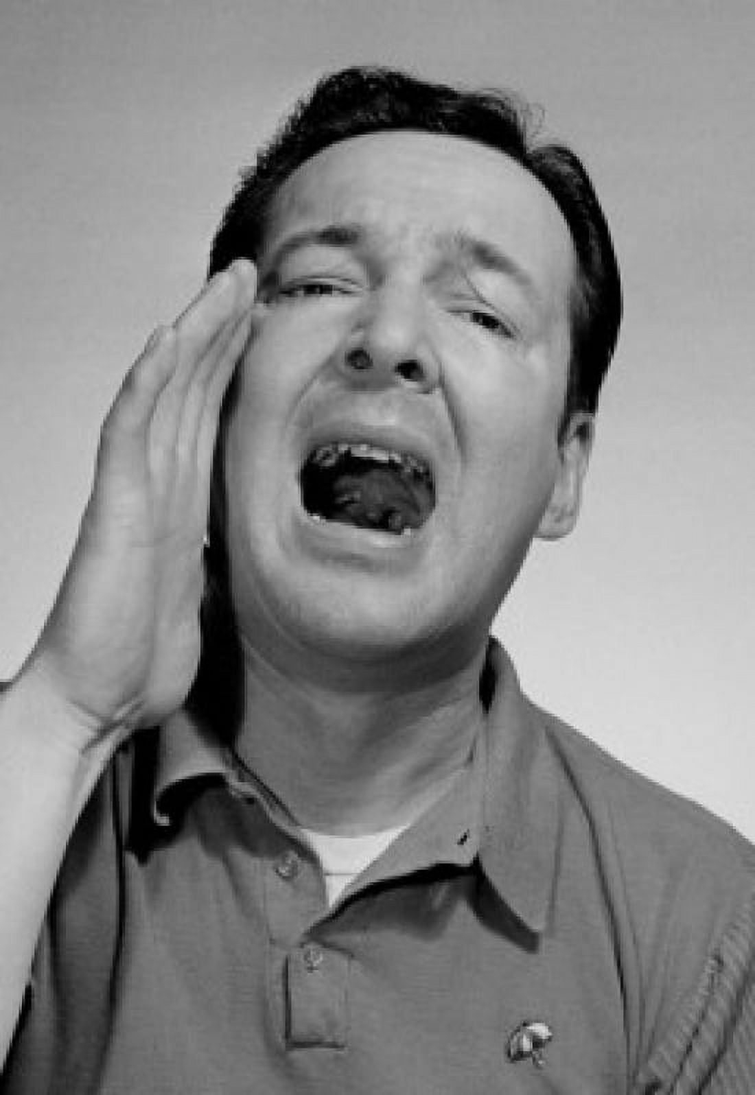 Studio portrait of man yelling Canvas Art - (18 x 24)