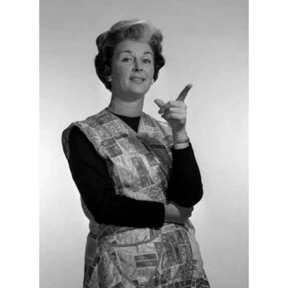 Studio portrait of mature woman gesturing Poster Print (24 x 36)
