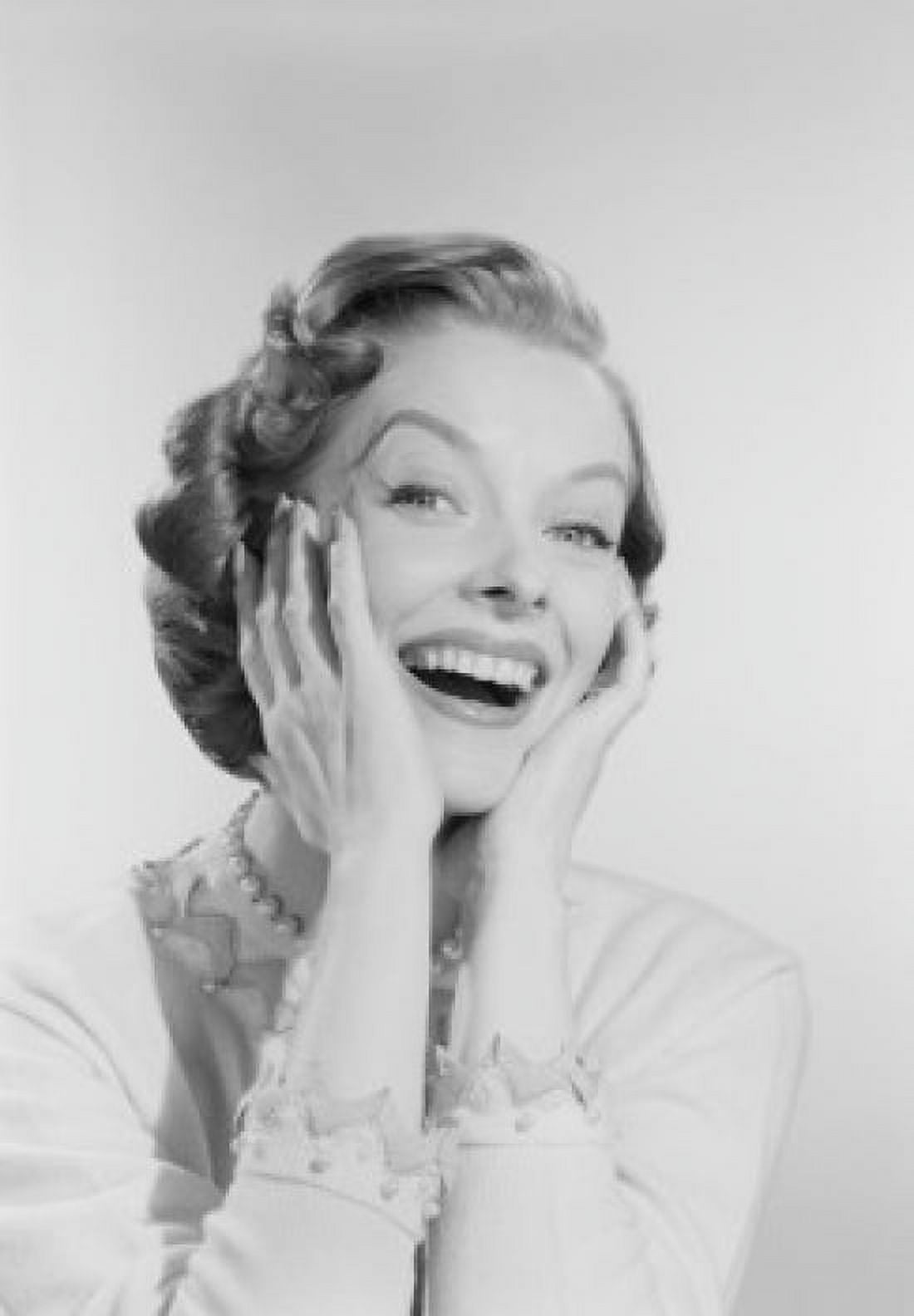 Studio portrait of mid adult woman laughing Canvas Art - (18 x 24)