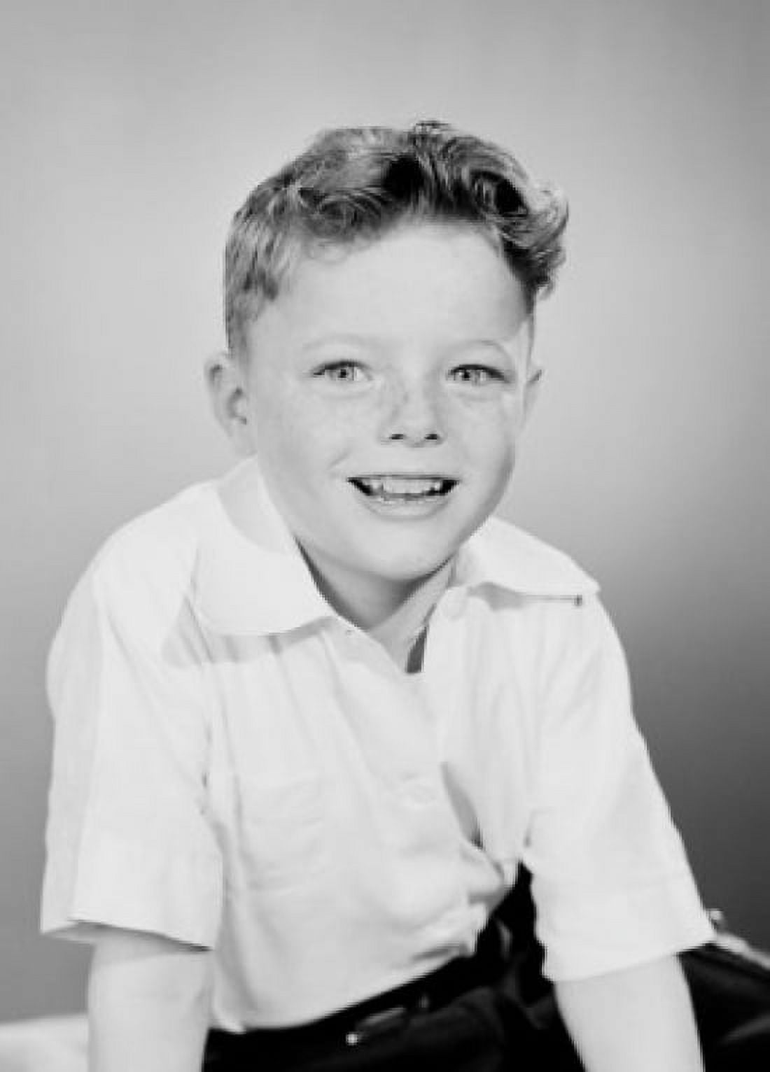 Studio portrait of school boy smiling Canvas Art - (18 x 24)