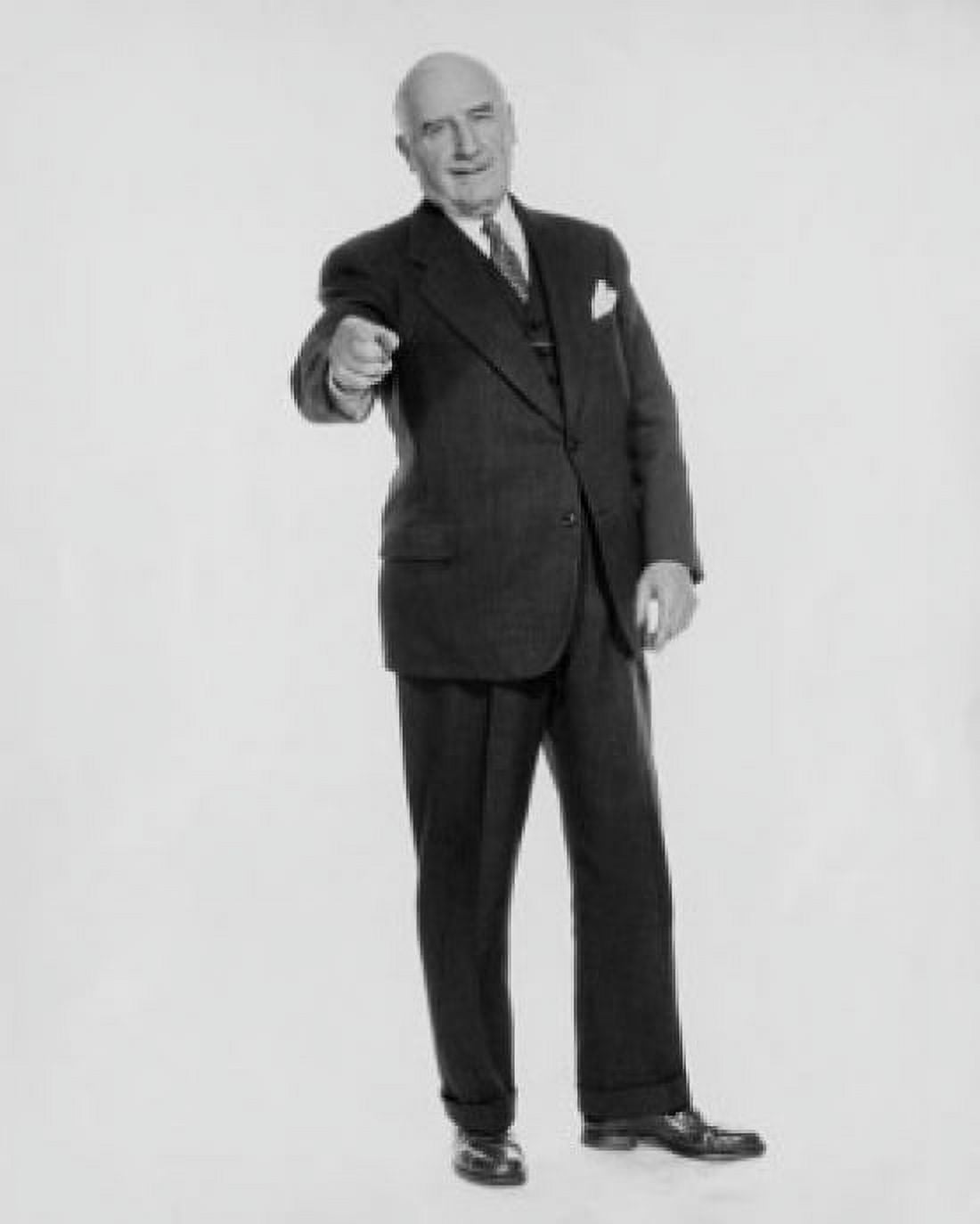 Studio portrait of senior businessman pointing forward Canvas Art - (24 x 36)