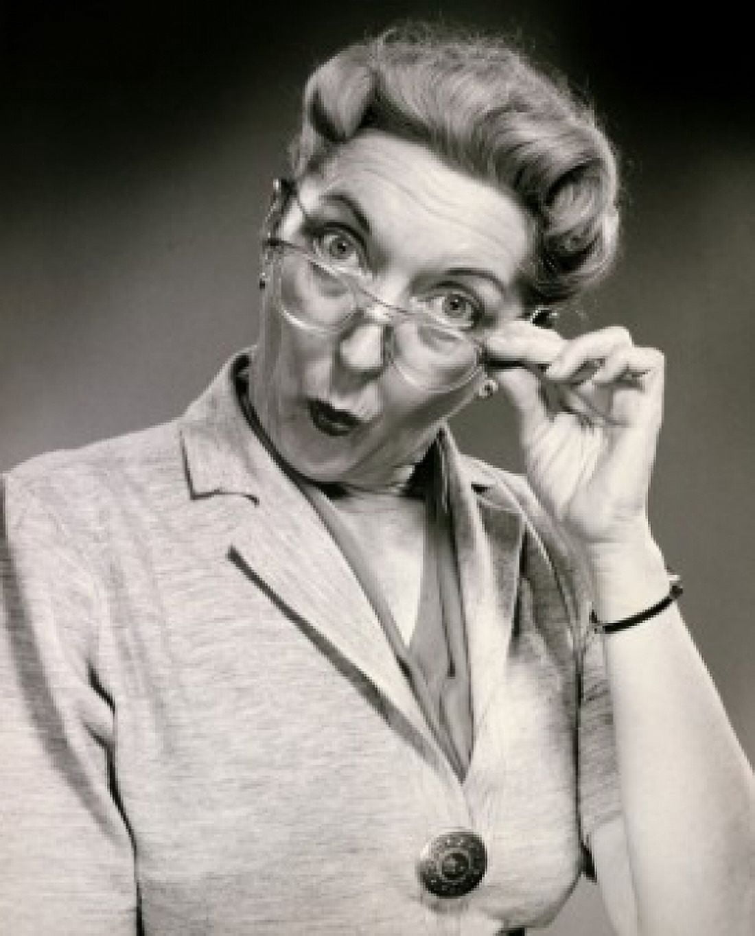 Studio portrait of senior woman puckering Canvas Art - (24 x 36)