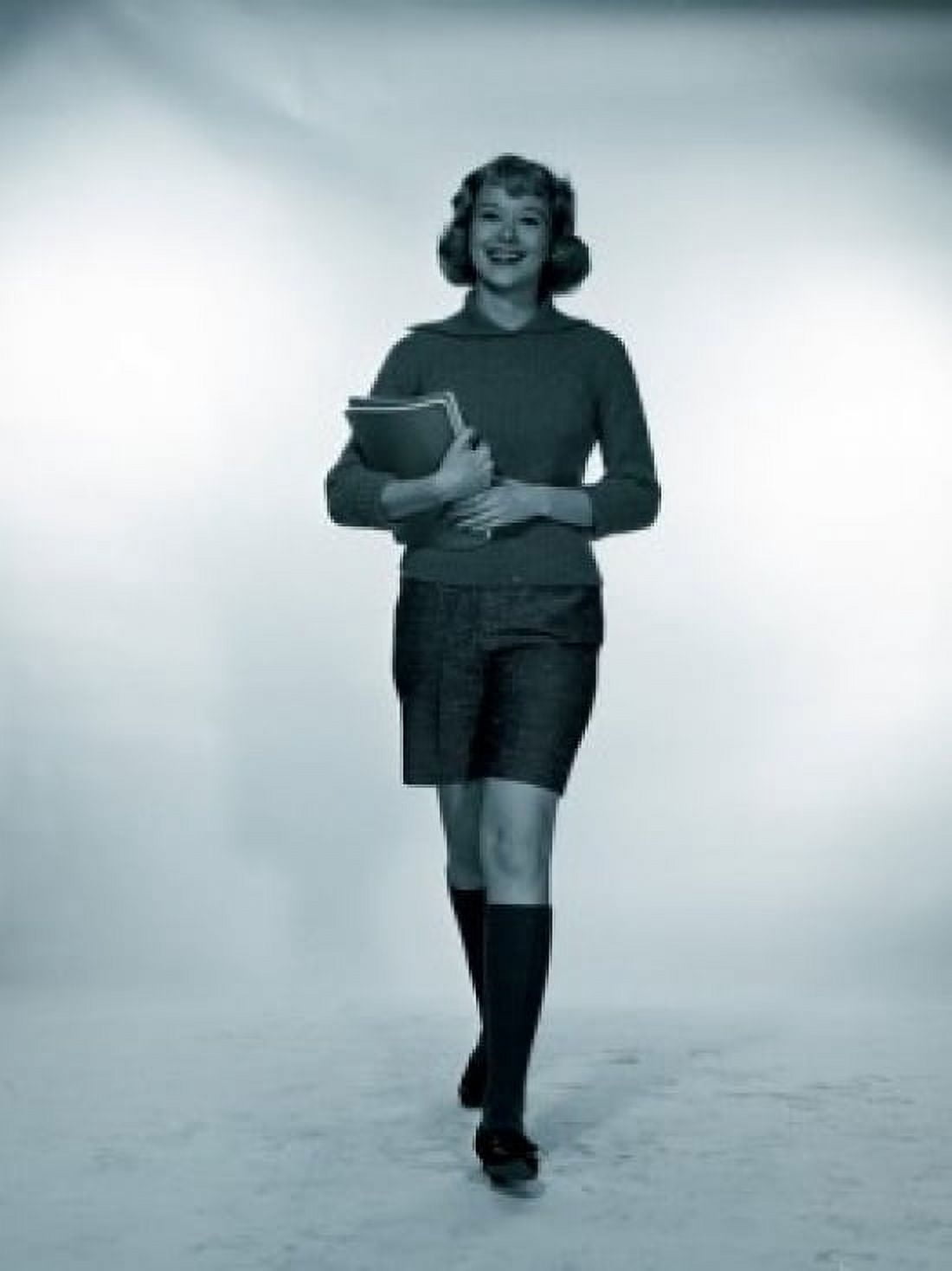 Studio portrait of smiling female student Canvas Art - (18 x 24)