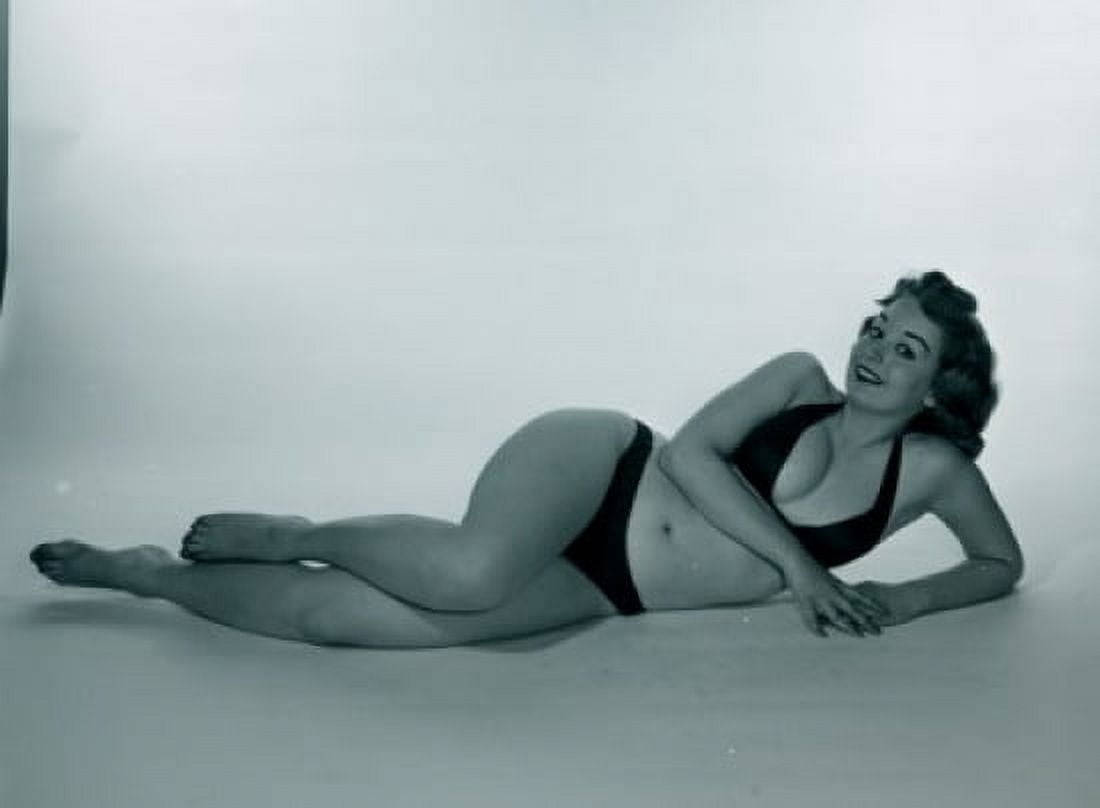 Studio portrait of smiling woman wearing bikini Canvas Art - (24 x 36)