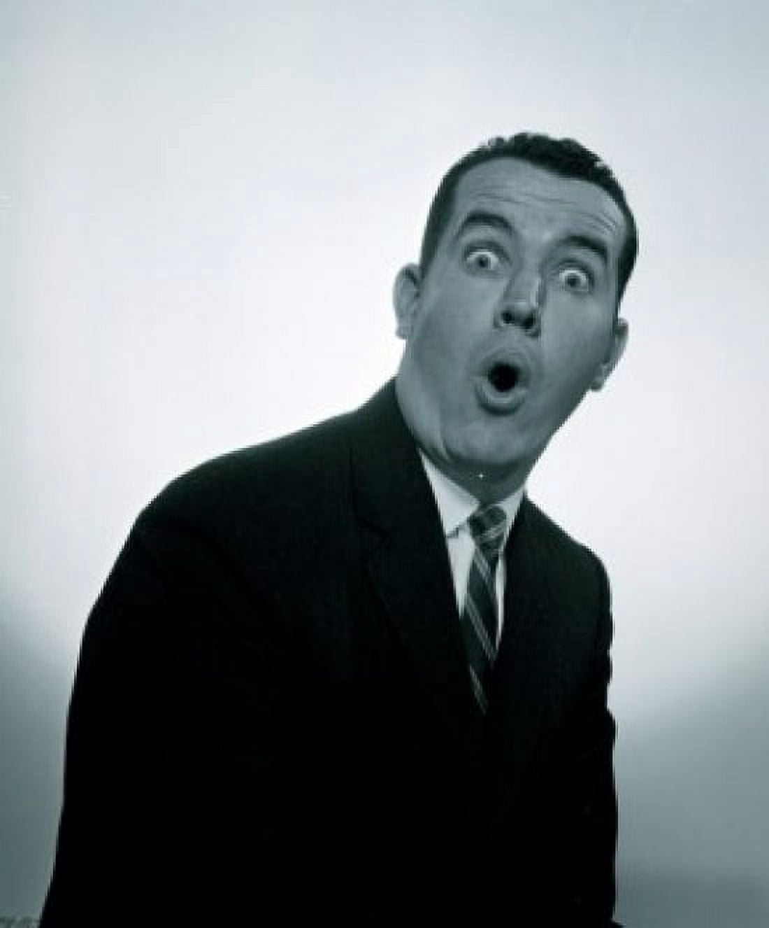 Studio portrait of surprised man Canvas Art - (24 x 36)