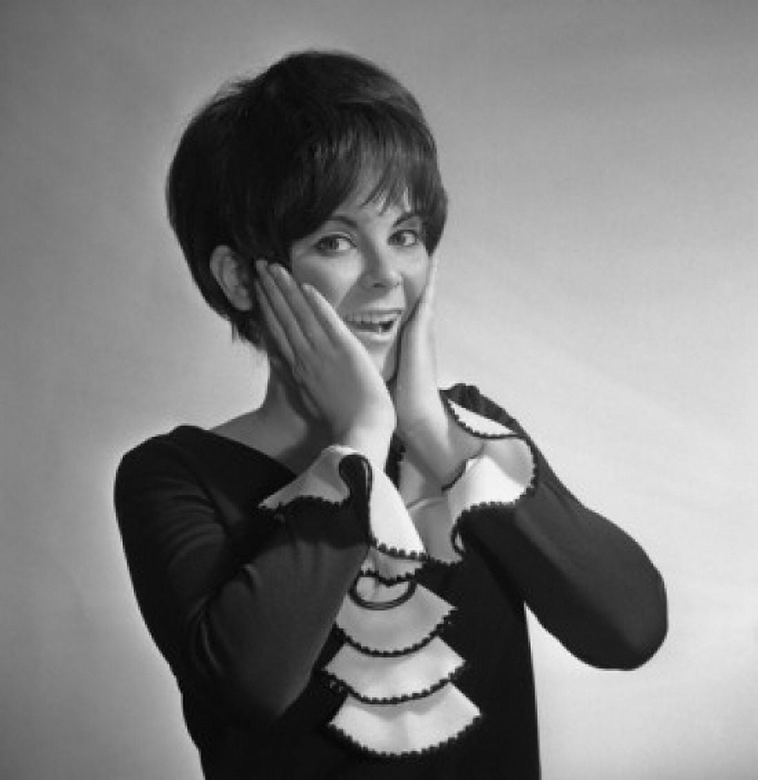 Studio portrait of surprised woman smiling Canvas Art - (24 x 36)