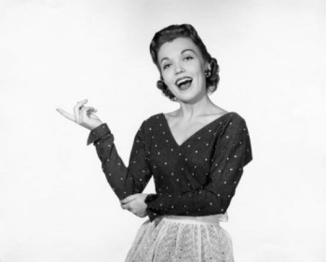 Studio portrait of woman singing Canvas Art - (24 x 36)