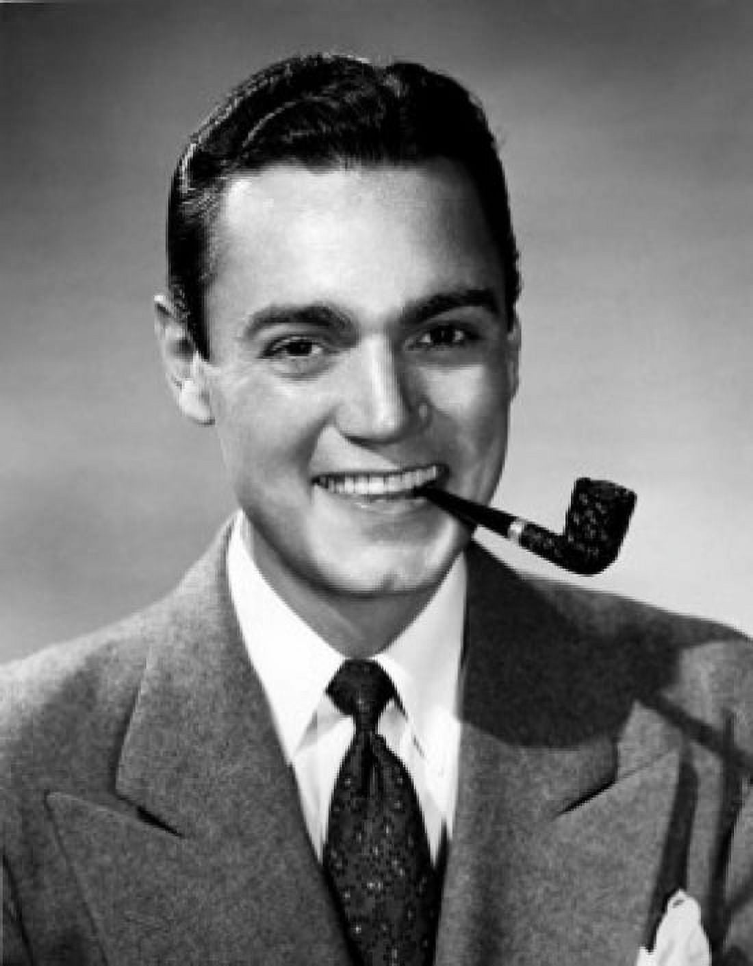 Studio portrait of young man smoking tobacco pipe Canvas Art - (18 x 24)