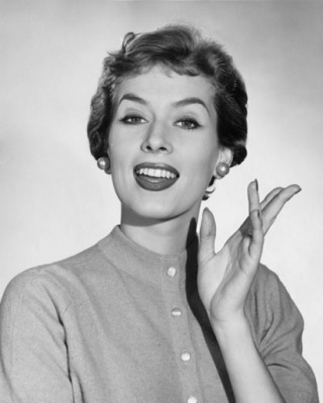 Studio portrait of young woman gesturing Canvas Art - (24 x 36)