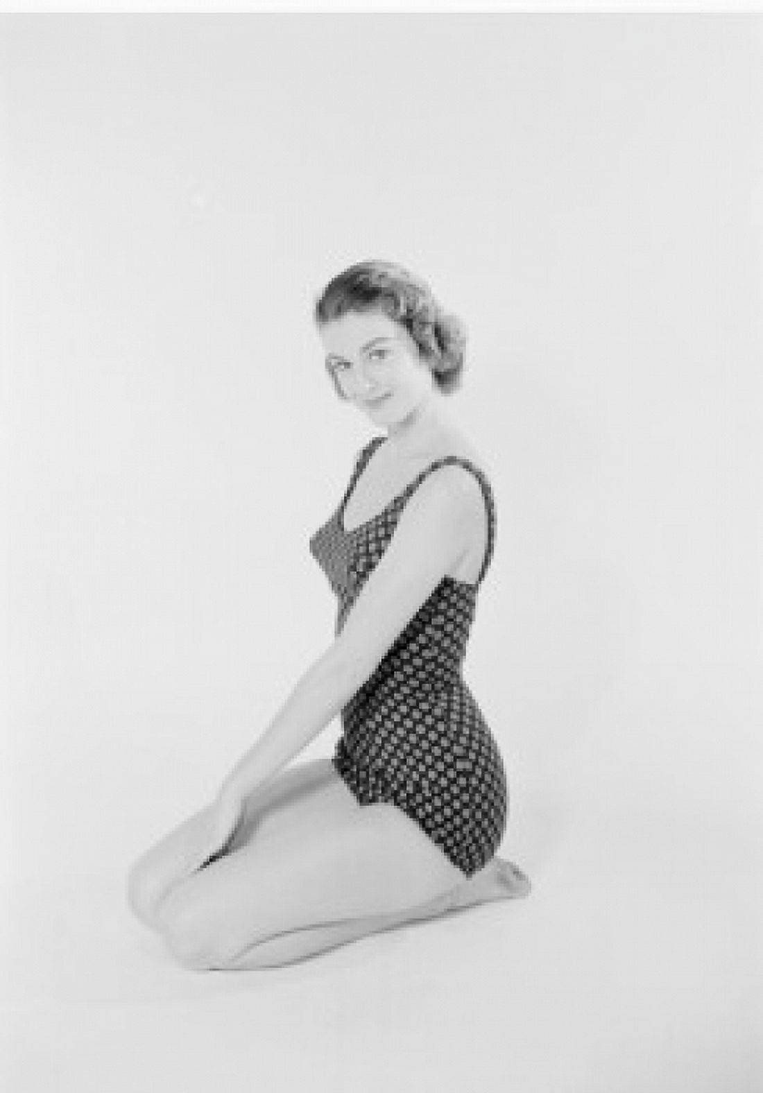 Studio portrait of young woman in swimsuit Canvas Art - (24 x 36)