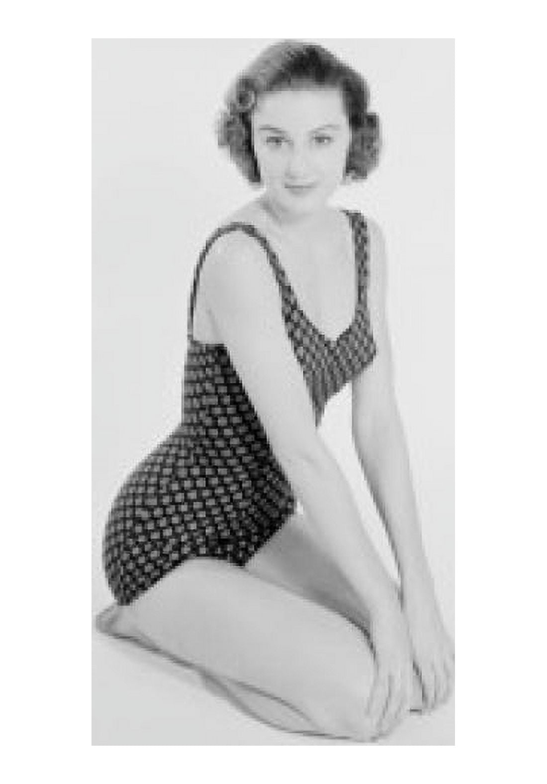 Studio portrait of young woman in swimsuit Canvas Art - (24 x 36)