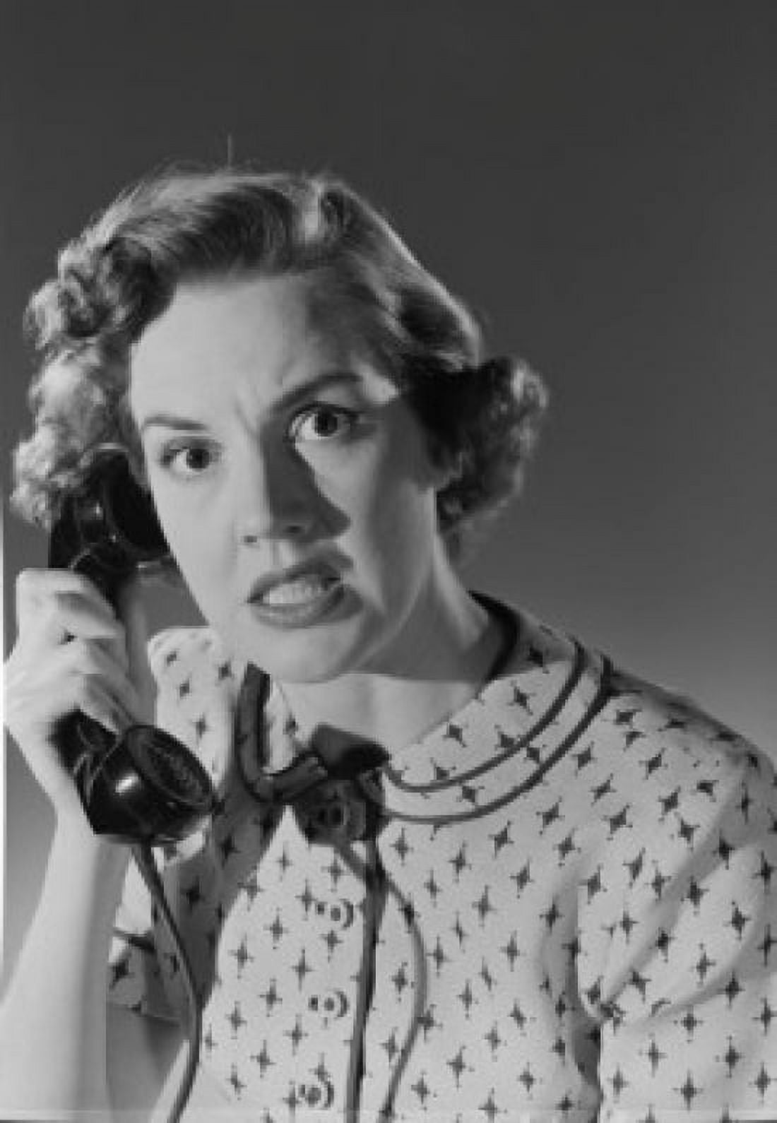 Studio portrait of young woman talking on phone Canvas Art - (24 x 36)