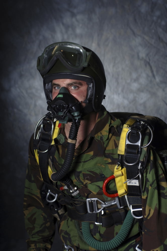 Studio shot of a member of the Pathfinder Platoon in full HALO kit Canvas Art - Andrew ChittockStocktrek Images (12 x 17)