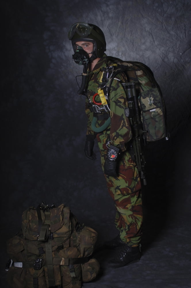 Studio shot of a member of the Pathfinder Platoon in full HALO kit Canvas Art - Andrew ChittockStocktrek Images (23 x 34)