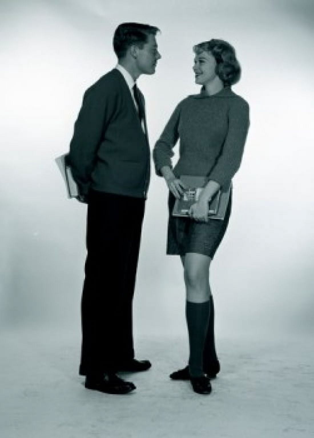 Studio shot of female and male students Canvas Art - (18 x 24)