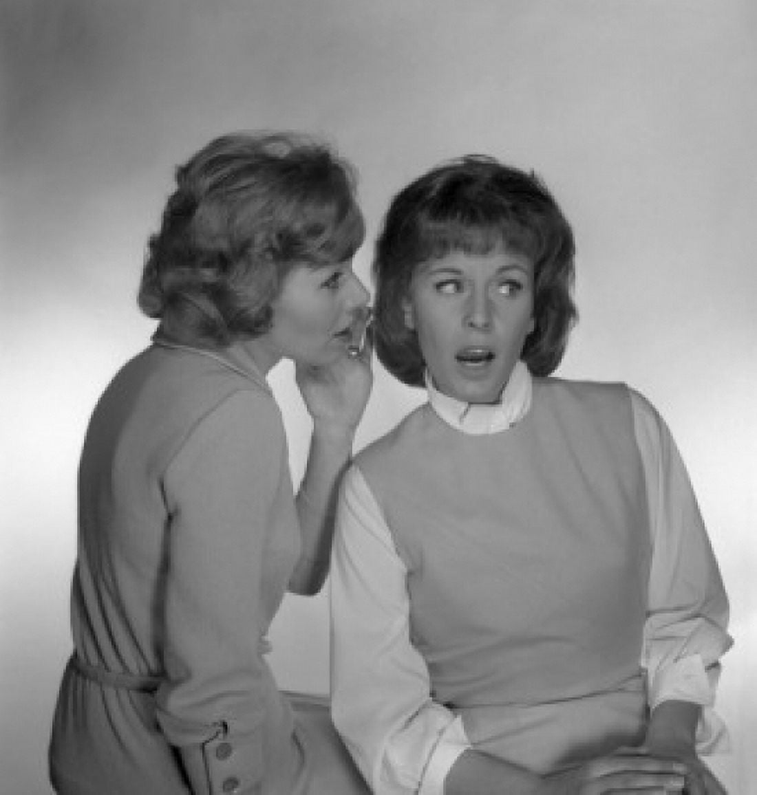 Studio shot of two women gossiping Canvas Art - (24 x 36)