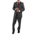 thumbnail image 1 of Studio18 Mens 53 Slim Fit Sateen Striped Lapel Formal Tuxedo Suit Set - Grey - 40R, 1 of 3