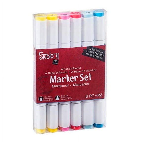 Studio71 Marker Brght Primaries 6Pk