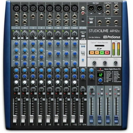 StudioLive AR12c 12-Channel USB-C Compatible Audio Interface, Analog Mixer & Stereo SD Recorder