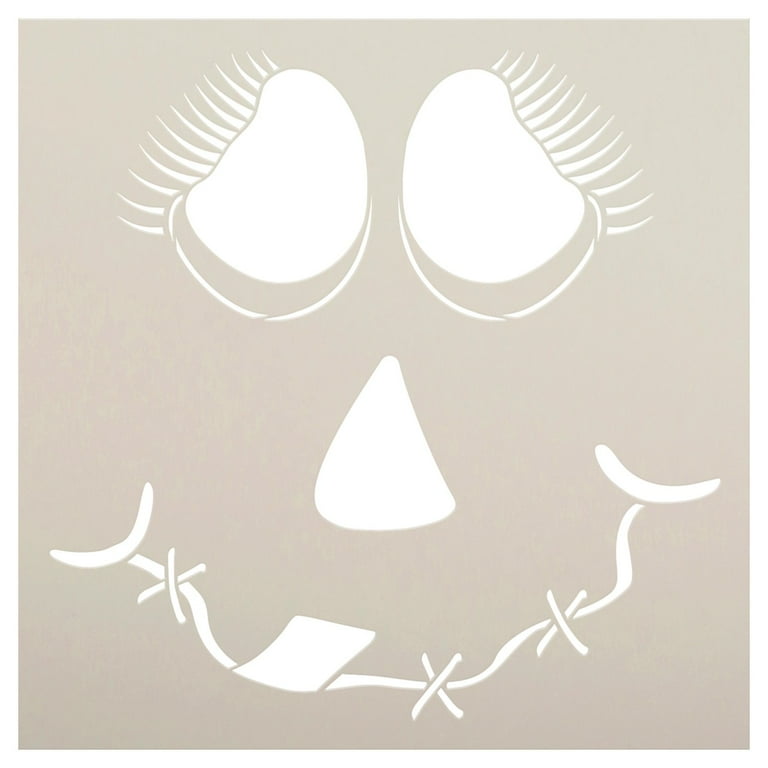 StudioR12 Traditional Vintage Scarecrow Face Stencil, STCL6658, 12 studior12-traditional-vintage-scarecrow-face-stencil-stcl6658-12-x-12-walmart-com