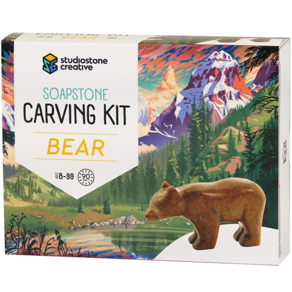 Studiostone Creative Bear Soapstone Carving Kit