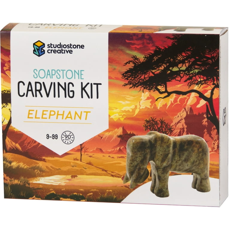 Studiostone: Elephant Soapstone Carving Kit