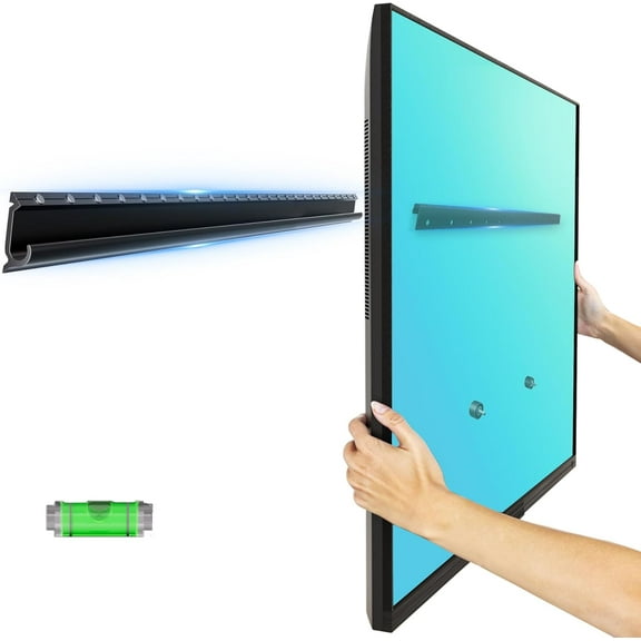 Studless TV Wall Mount for 32-75 inch TVs No Stud Drywall TV Mount Holds up to 150 lbs Low Profile No Drill Easy to Install for Bedroom Living Room Bubble Level Included