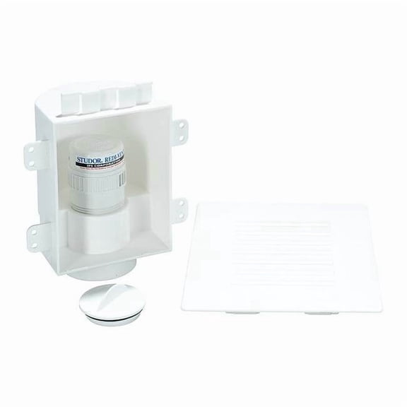 Studor Mini Recess Box,1-1/2" x 2" Pipe Dia. 20381