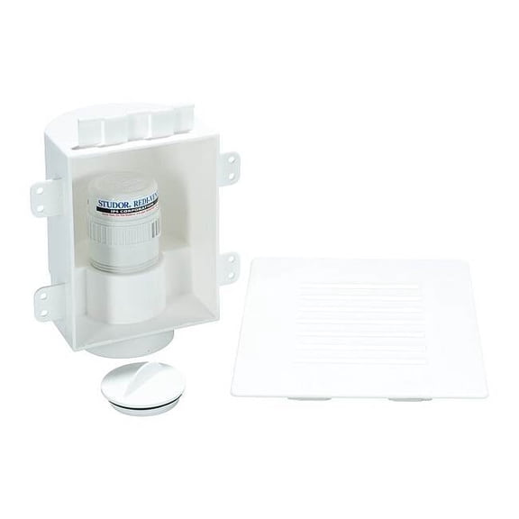 Studor Mini Recess Box,1-1/2" x 2" Pipe Dia. 20381