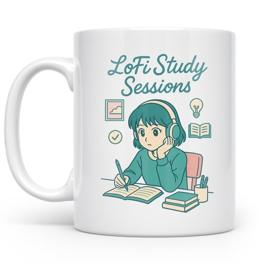 Study 11 oz Coffee Mug - Cozy Calm for Students White Ceramic Gift