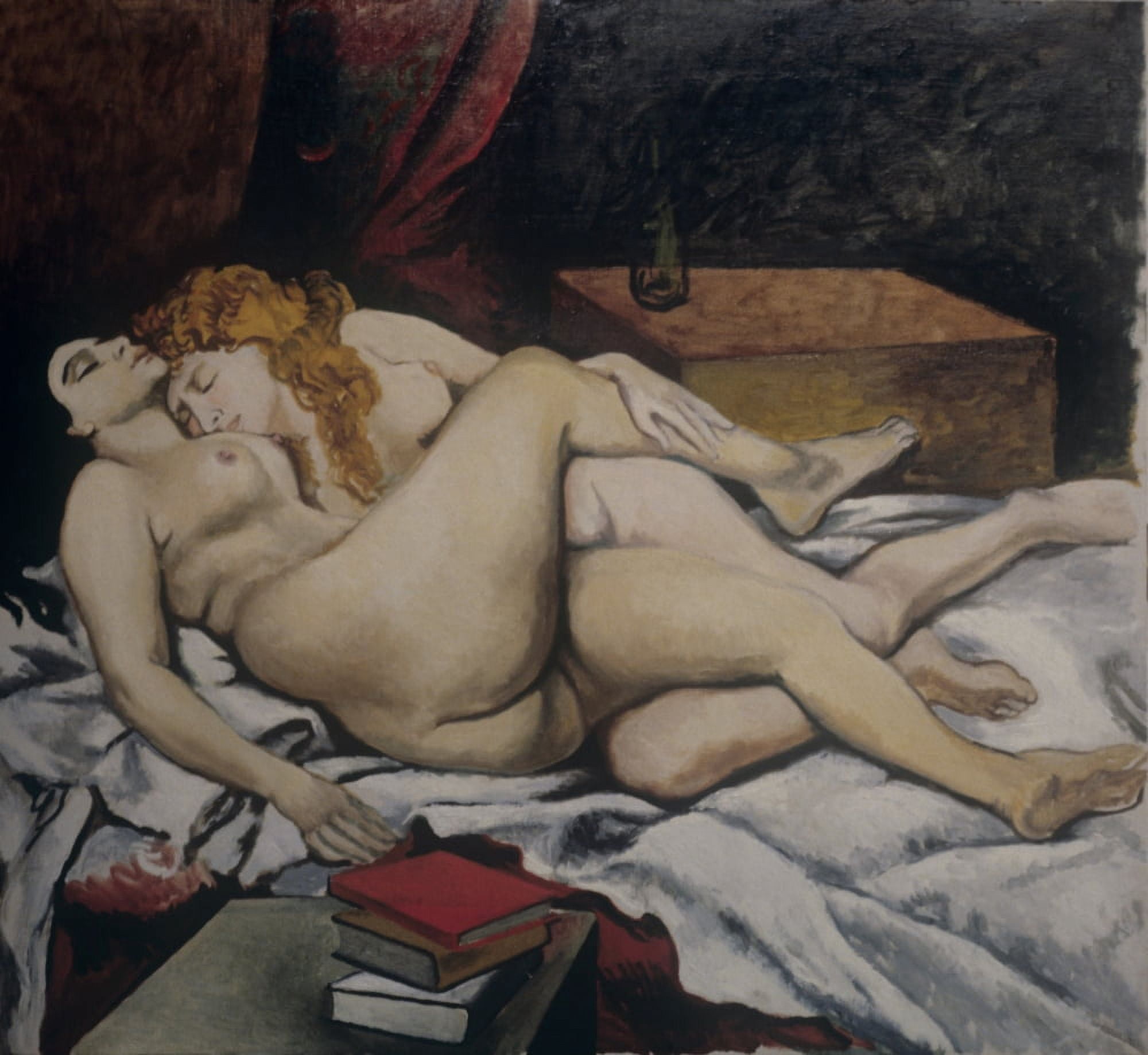 Study After The Sleepers By Courbet Canvas Art - (36 x 24)