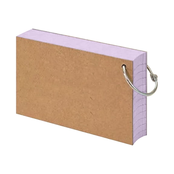 Study Cards, Colored Index Cards with Ring and Lined Sides, Durable Flashcards for School, College, and Learning, Heavyweight Note Cards for Efficient Review Purple