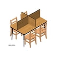 thumbnail image 1 of Study Carrel - 6 Carrels - Large - Oak/Black, 1 of 7
