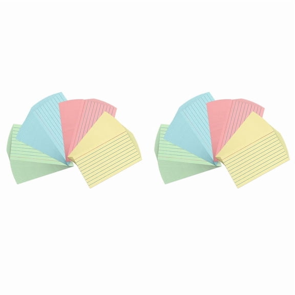 Study Desk Colorful 600 Sheets 3x5 Inch Index Cards, Multicolor Paper Flash Cards for Studying