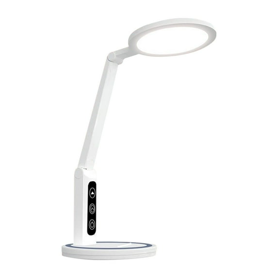 Study Desk Lamp Eye Care LED Desk Light with Adjustable Brightness and Color Modes, USB Charging, Timer Function, Phone Stand, Flexible Arm for Reading Writing Dorm Bedside