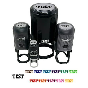Study Fun Text Self-Inking Rubber Stamp Ink Stamper - Black Ink - Mini 1/2 Inch
