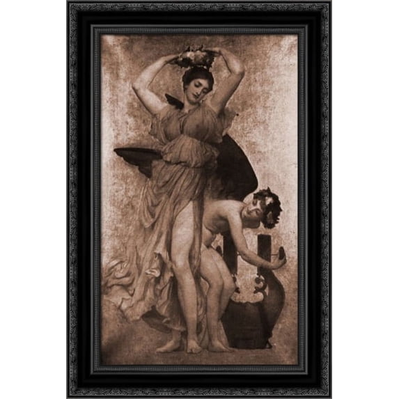 Study II 18x24 Black Ornate Wood Framed Canvas Art by Leighton, Lord Frederick