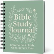 Study Journal Spiral Bound for Men & Women - Sermon Notes, SOAP Study & Character Study, Church Notes, 100 GSM No-Bleed Paper, PVC Cover, Double Wire Binding, Christian Reading Journal