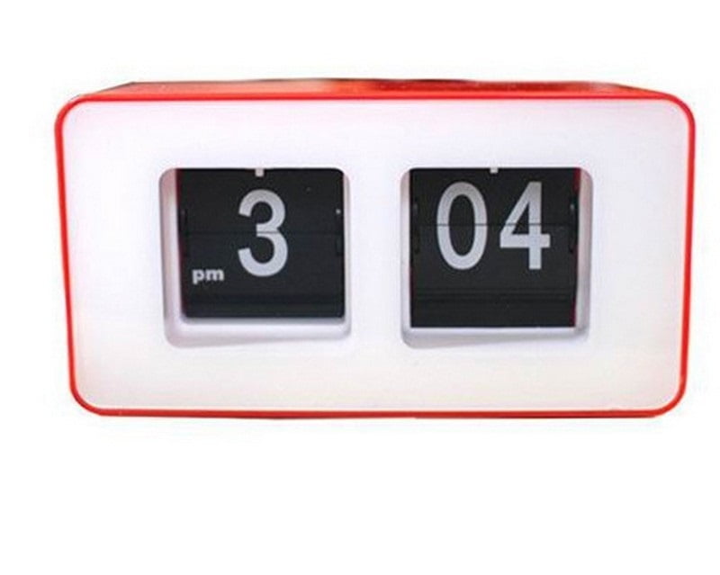 Study Kitchen Office Clock Digital Auto Flip Desk Clock Classic Stylish ...